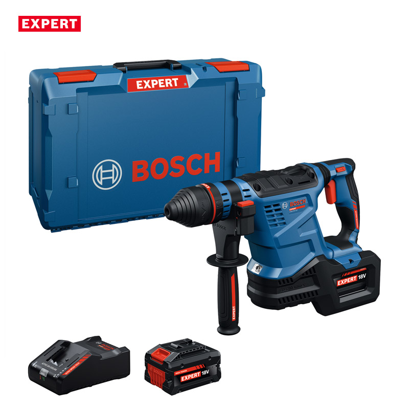 Ciocan rotopercutor SDS-PLUS cu acumulatori 18V 2x 8.0Ah, 4.5 J, 4.2 kg, BOSCH BITURBO Profesional EXPERT, XL-BOXX, tip EXBH 18V-32F EXPERT