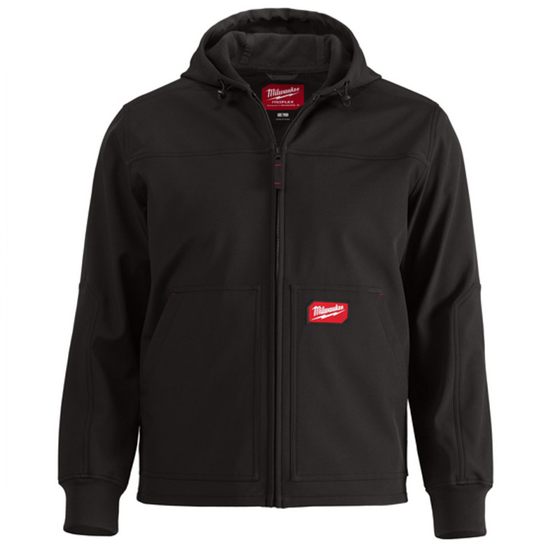 Jacheta Softshell de lucru cu gluga Milwaukee, FREEFLEX, negru, marimea 2XL