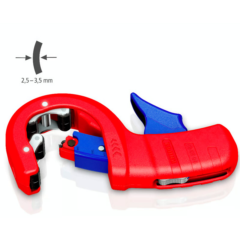 Dispozitiv pentru taiat tevi din plastic KNIPEX DPT50, diametru max.de taiere Ø50 mm, taiere dintr-un pas