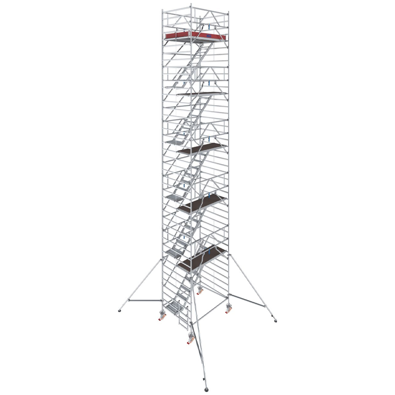 Schela mobila Krause, Stabilo S5500 cu scara interioara 1,5 x 2m, aluminiu, inaltime lucru 12.3m, inaltime max. platforma 10.3m