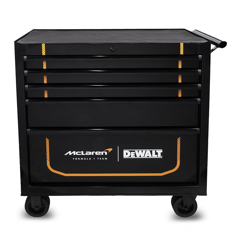 Carucior pentru scule DeWALT McLaren F1 Team, 5 sertare si maner lateral