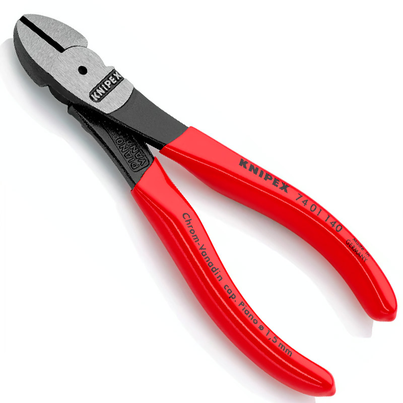 Cleste de forta KNIPEX cu taietura laterala si parghie mare, 140 mm