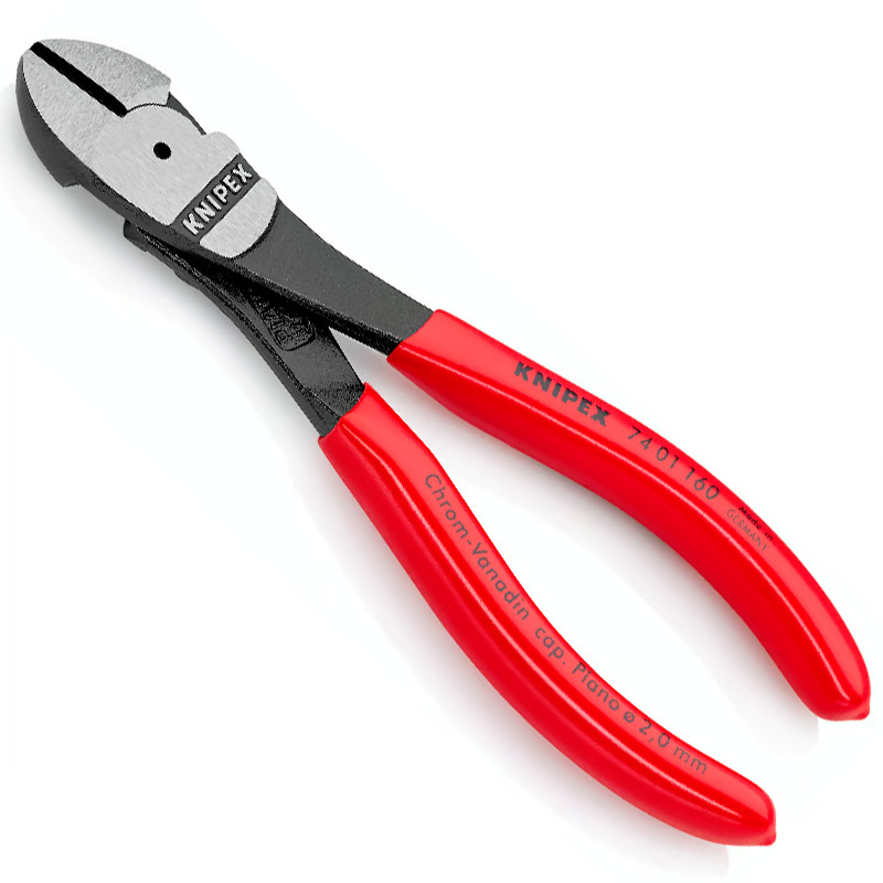 Cleste de forta KNIPEX cu taietura laterala si parghie mare, 160 mm