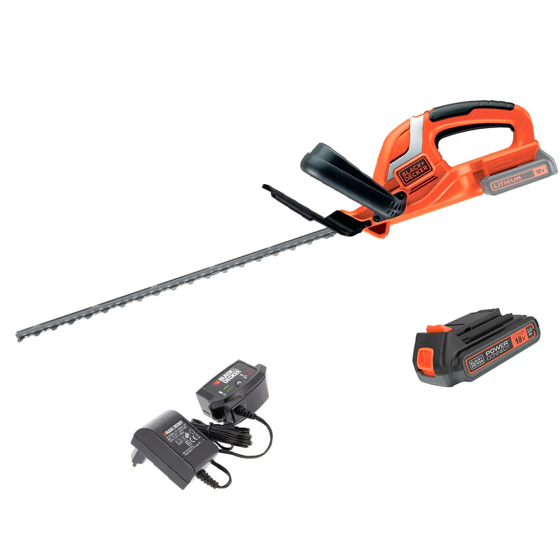 Foarfeca gard viu cu acumulator Black&Decker, 18V Li-Ion 1x 2.0Ah, lama 450 mm, tip GTC1845L20-QW