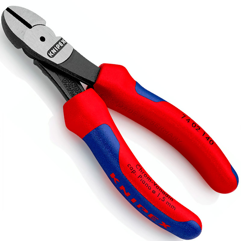 Cleste de forta KNIPEX cu taietura laterala si parghie mare, 140 mm, in blister