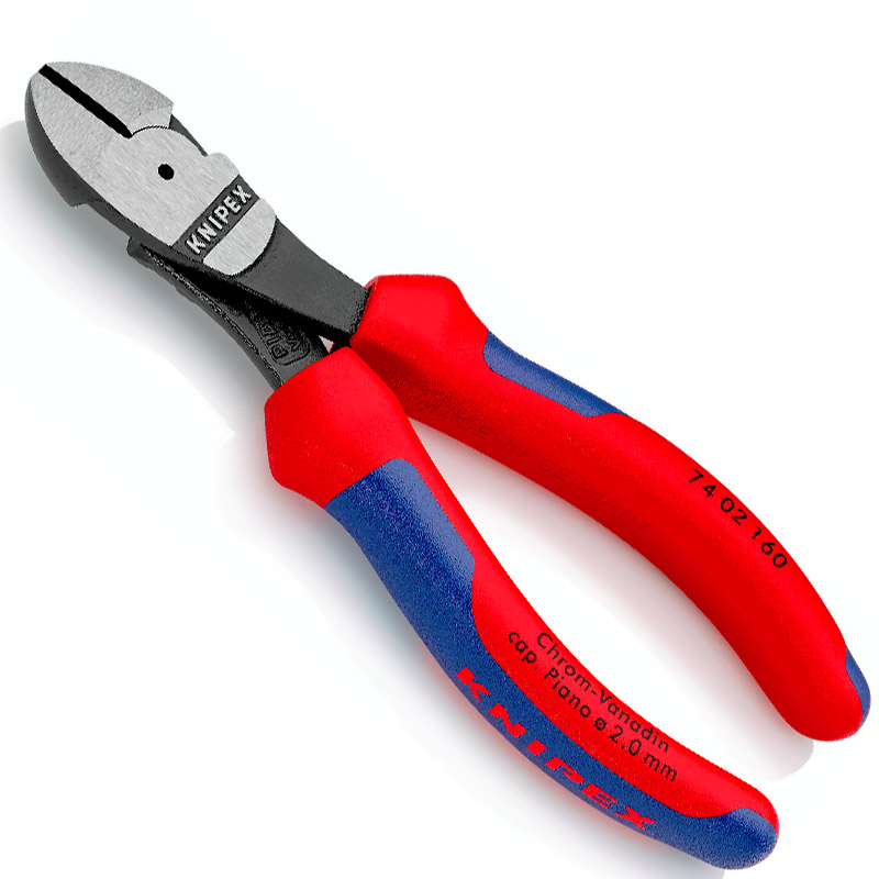Cleste de forta KNIPEX cu taietura laterala si parghie mare, 160 mm, in blister