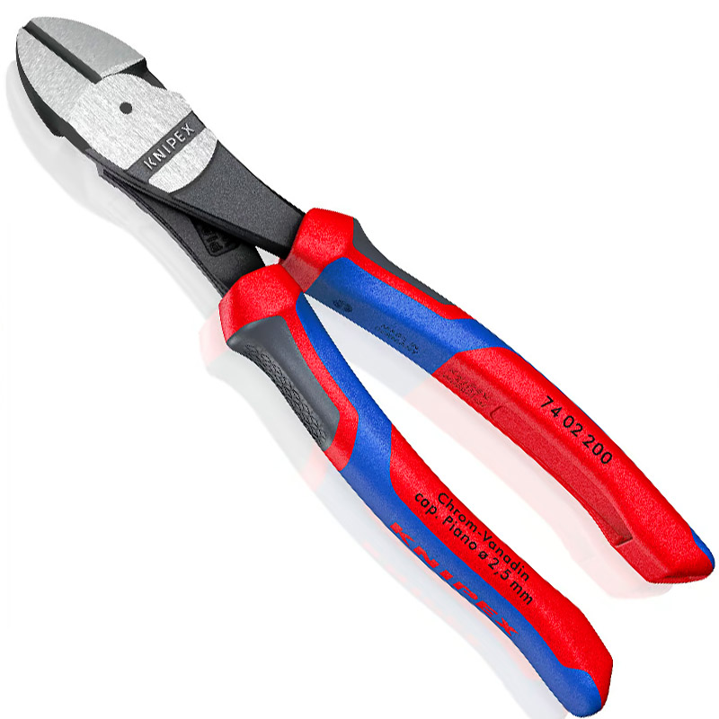 Cleste de forta KNIPEX cu taietura laterala si parghie mare, 200 mm, in blister