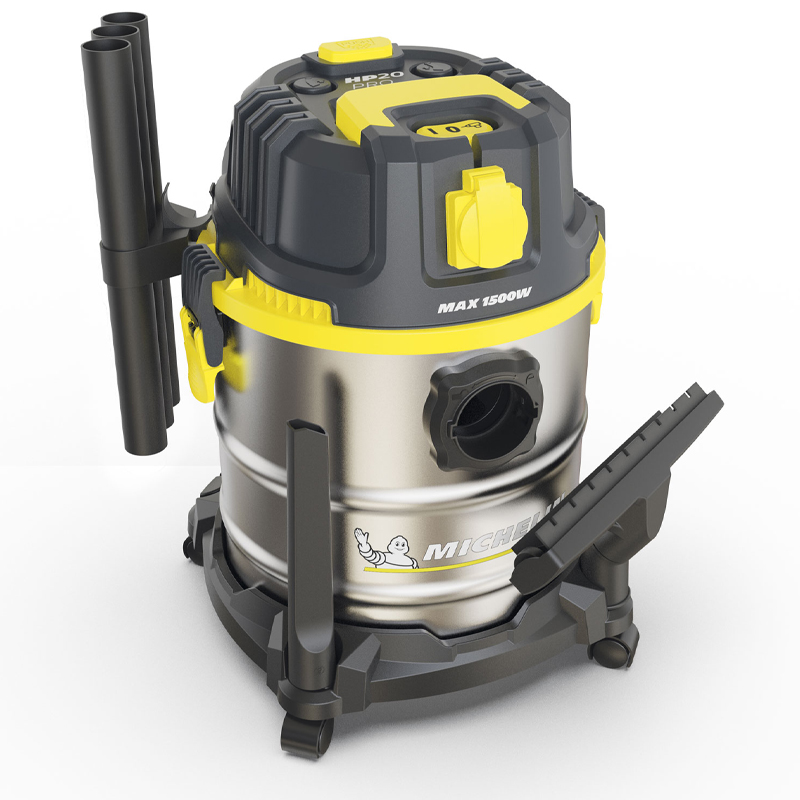Aspirator uscat/umed Michelin, HP20PRO, 20l, 1200W, 20kPa, functie suflare, cuva inox