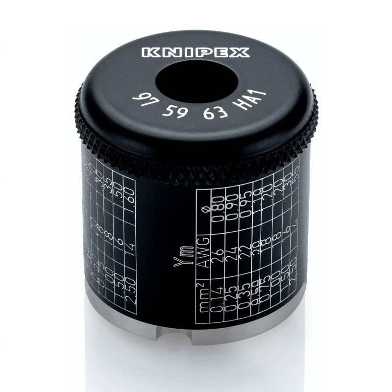 Element de poziționare auxiliar KNIPEX 26 mm, pentru pentru clestii de presare contacte rasucite 0.08 - 2.5 mm² (AWG 28 - 14), pini tip Harting