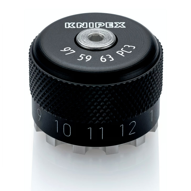 Element de poziționare auxiliar KNIPEX 27 mm, pentru pentru clestii de presare contacte rasucite 0.08 - 2.5 mm² (AWG28 - 14), pini tip Phoenix Contact 3