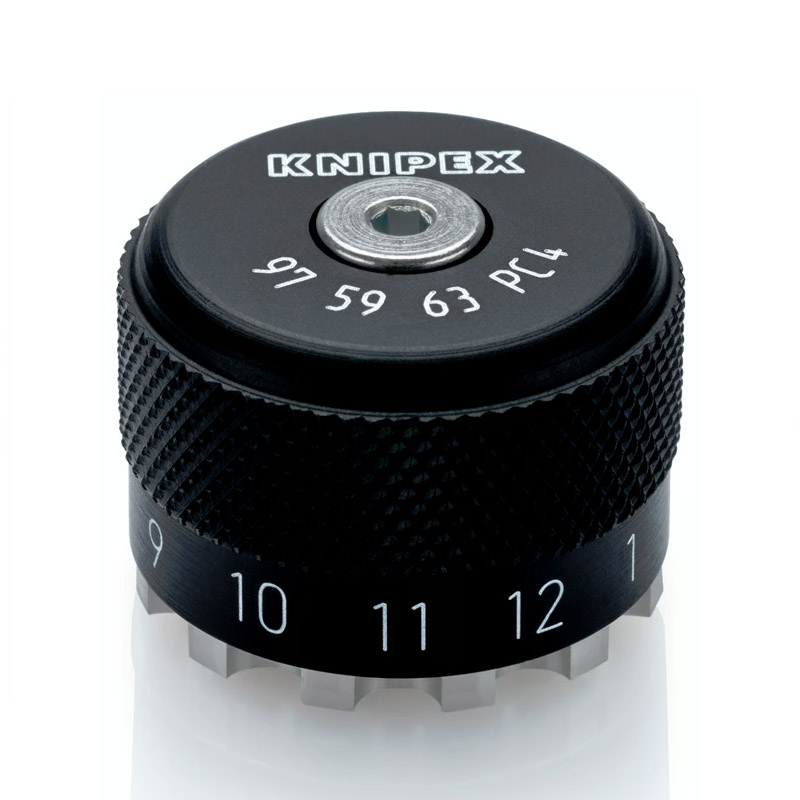 Element de poziționare auxiliar KNIPEX 27 mm, pentru pentru clestii de presare contacte rasucite 0.08 - 2.5 mm² (AWG28 - 14), pini tip Phoenix Contact 4