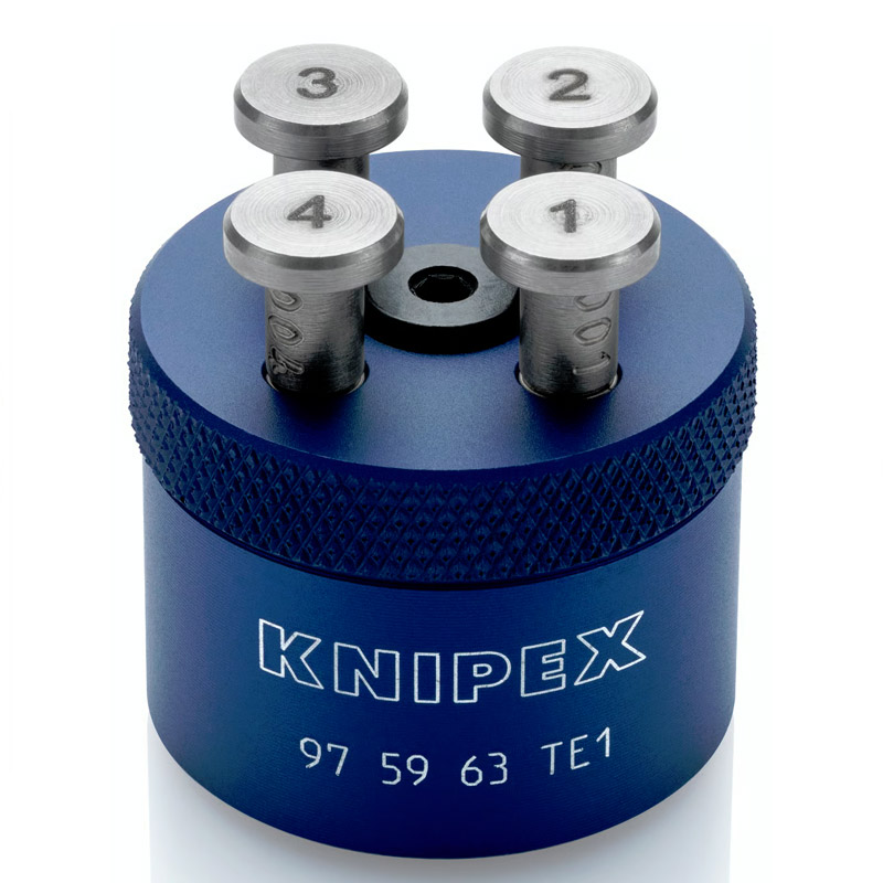 Element de poziționare auxiliar KNIPEX 32 mm, pentru pentru clestii de presare contacte rasucite 0.08 - 2.5 mm² (AWG28 - 14), pini tip TE1 (Intercontec)