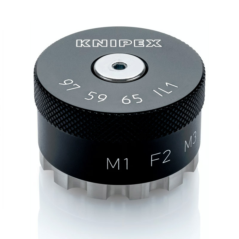 Element de poziționare auxiliar KNIPEX 38 mm, pentru pentru clestii de presare contacte rasucite 0,14 - 6 mm² (AWG 26 - 10), pini tip Ilme