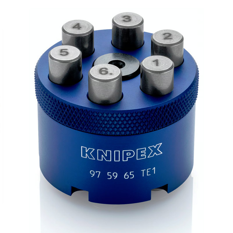 Element de poziționare auxiliar KNIPEX 40 mm, pentru pentru clestii de presare contacte rasucite 0,14 - 6 mm² (AWG 26 - 10), pini tip TE1 (Intercontec)