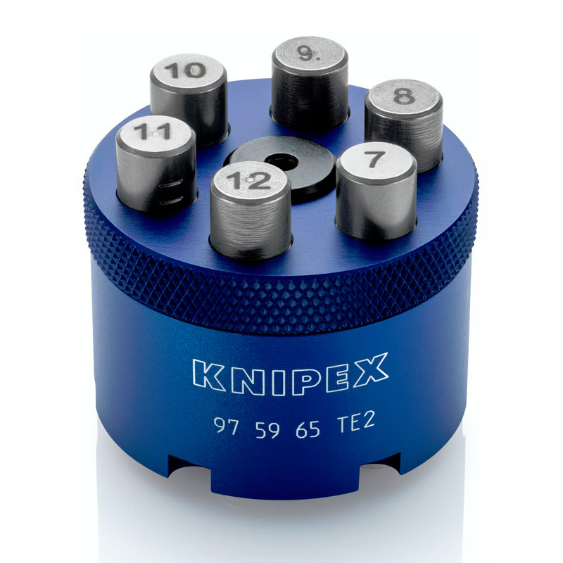 Element de poziționare auxiliar KNIPEX 40 mm, pentru pentru clestii de presare contacte rasucite 0,14 - 6 mm² (AWG 26 - 10), pini tip TE2 (Intercontec)