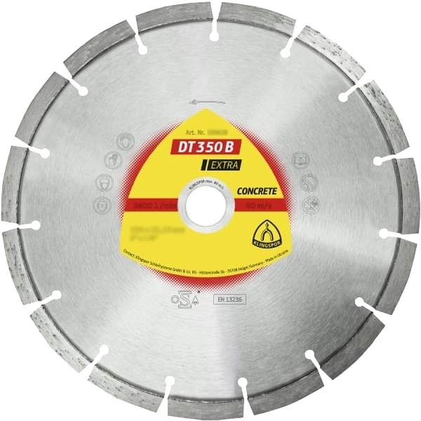 Disc diamantat DT350B Extra, pentru materiale de santier, 150x22.23 mm
