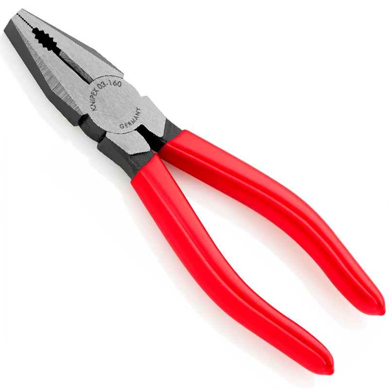 Cleste combinat universal (patent) KNIPEX, 160 mm, manere acoperite cu plastic