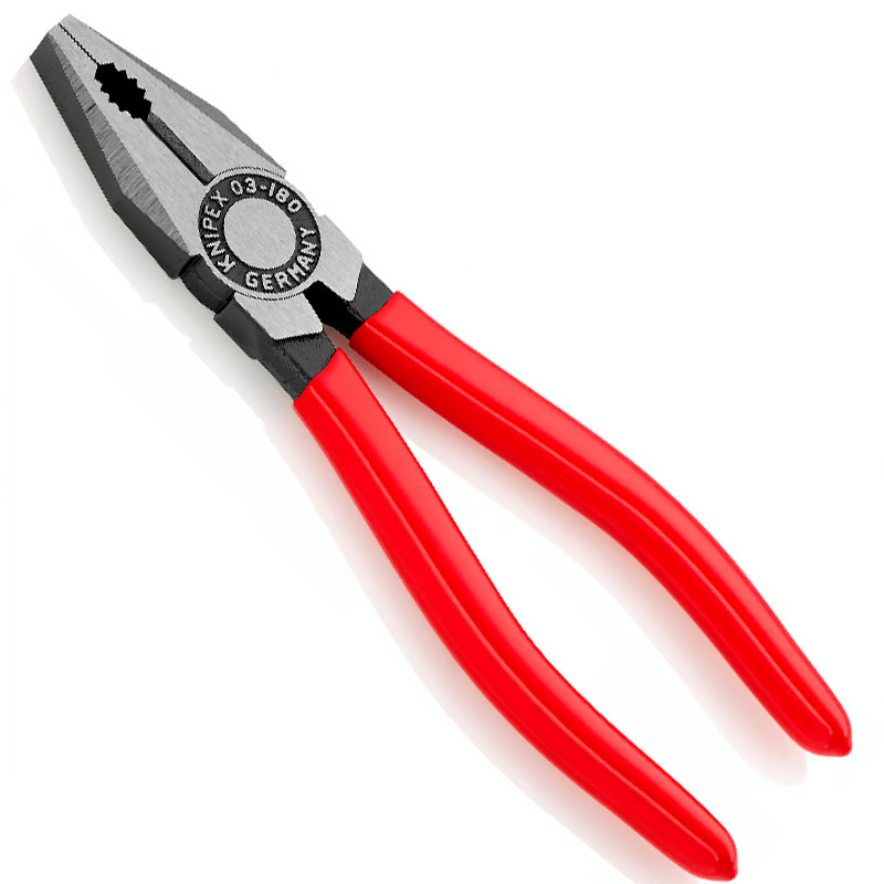 Cleste combinat universal (patent) KNIPEX, 180 mm, manere acoperite cu plastic