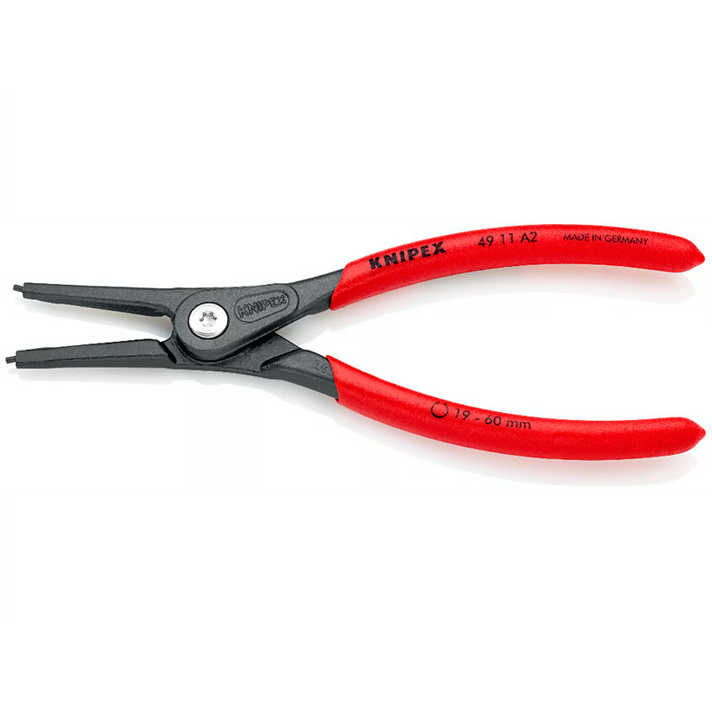 Cleste de precizie KNIPEX pentru inele de siguranță exterioare pe axe, Ø 10 -25 mm, 140 mm, 122 g, in blister