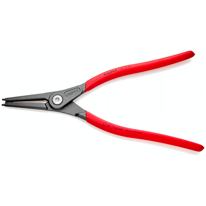 Cleste de precizie KNIPEX pentru inele de siguranță exterioare pe axe, Ø 85 - 140 mm, 320 mm, 599 g