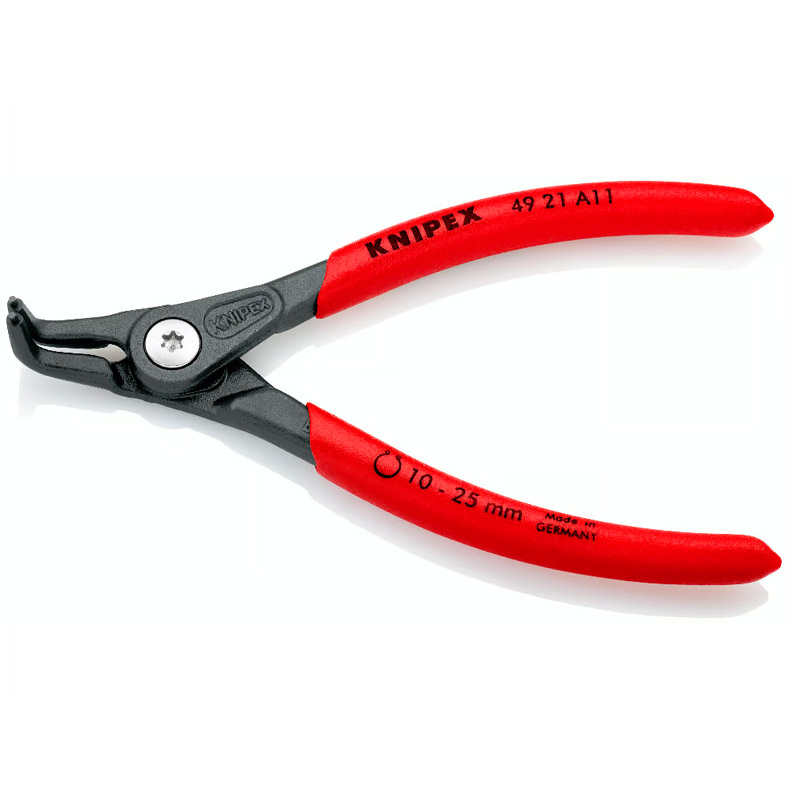 Cleste de precizie KNIPEX pentru inele de siguranță exterioare pe axe, Ø 10 - 25 mm, 130 mm, 124 g, in blister