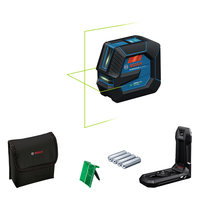 Nivela laser cu doua linii Bosch, tip GLL 20-22 G  cu suport universal LB 10 Professional