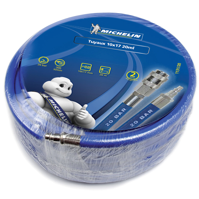 Furtun aer comprimat MICHELIN 20 m 10x17 mm PVC cu insertie - cuple rapide