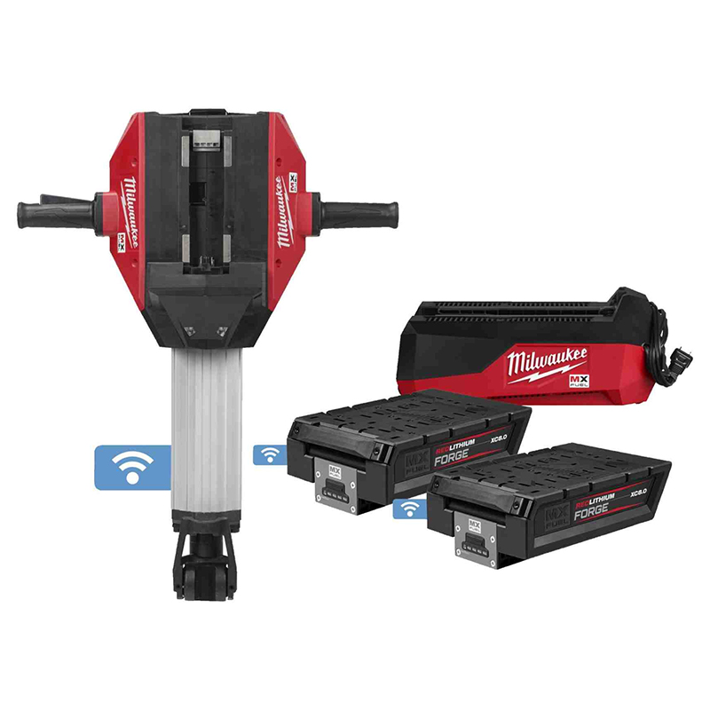 Ciocan demolator cu acumulatori Milwaukee MXF MXF DH2528H-802, HEX, 72V 2x8.0Ah, 64J, 24.8 kg