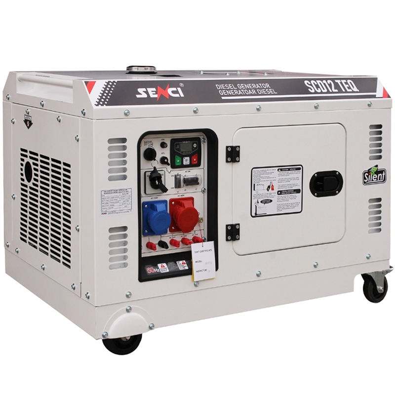 Generator de curent trifazat, insonorizat, pornire electrica, 12.5 kVA, SENCI SCD12 TEQ