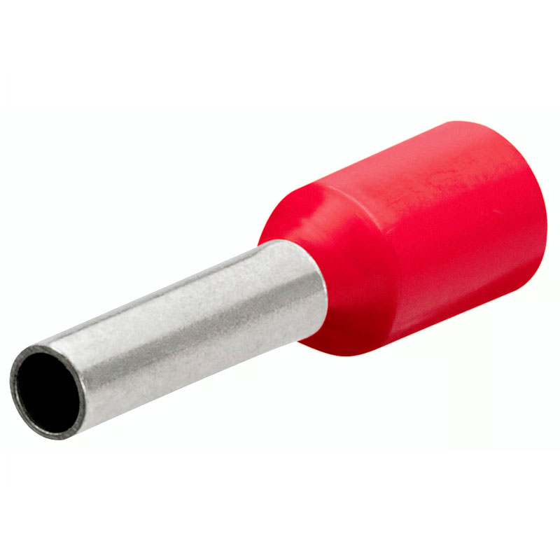 Ferule lungi KNIPEX pentru clestii de sertizat cabluri electrice, 1.0 mm² - ROSU, 200 buc