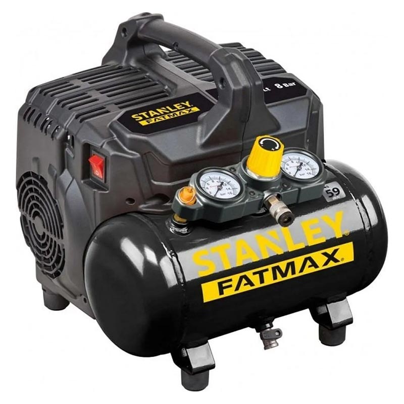 Compresor silentios fara ulei, 6l, 105l/min, 8bar, silentios, FATMAX 101/8/6