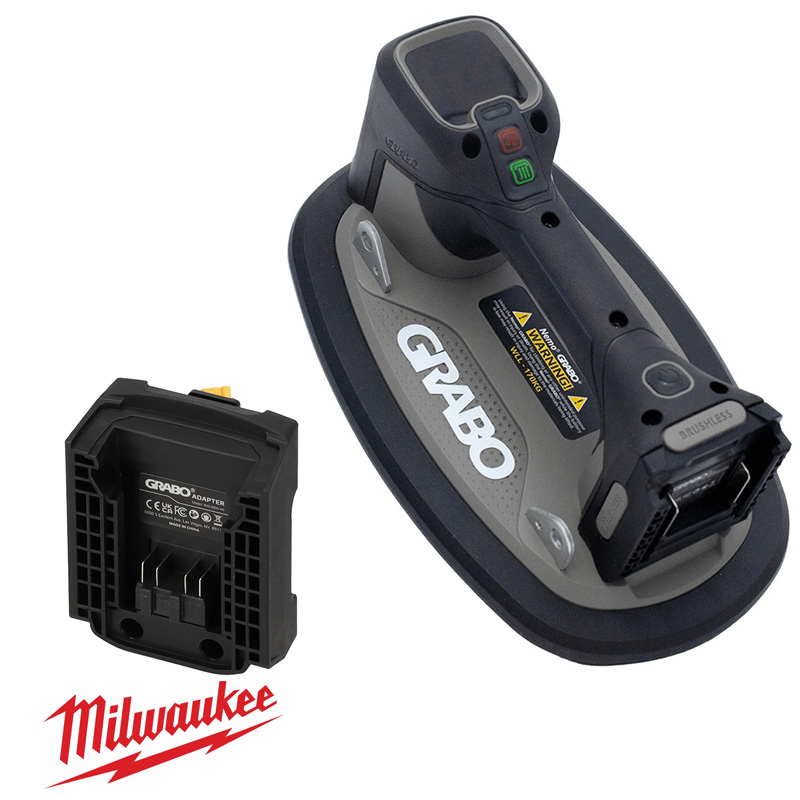 Ventuza electrica cu vacuum GRABO PRO BRUSHLESS, compatibila cu acumulatorii Milwaukee 18V