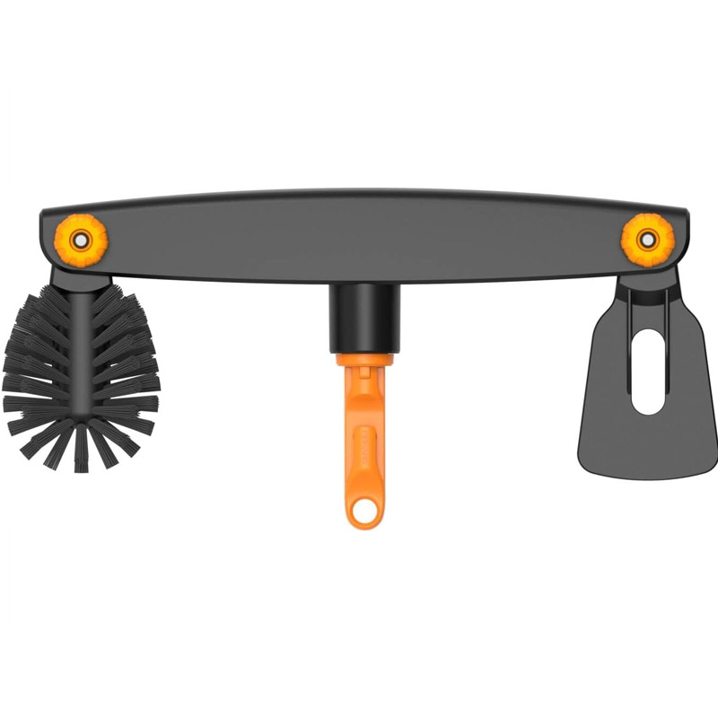 Curatitor pentru jgheaburi cu racleta si perie rotunjita Fiskars OneClick, fara coada, 342 x 164 mm