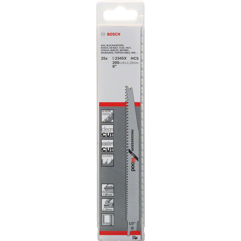 Set 25 panze pentru fierastraie sabie, BOSCH S 2345 X Progressor