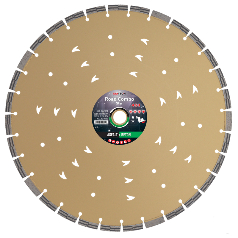 Disc diamantat ROAD, pentru asfalt/beton, 500x25.4 mm