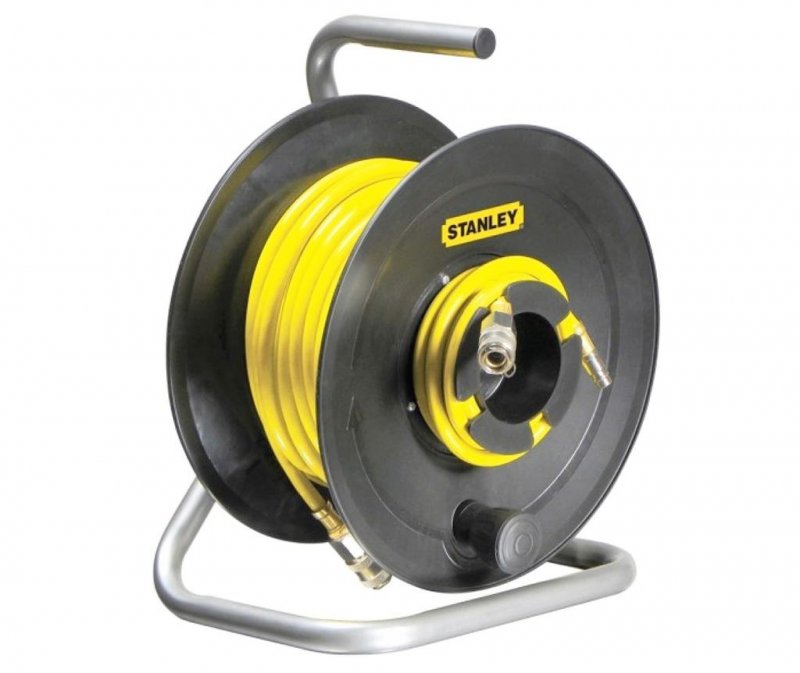 Furtun aer comprimat cu tambur, 12x8 mm, 20m, Stanley