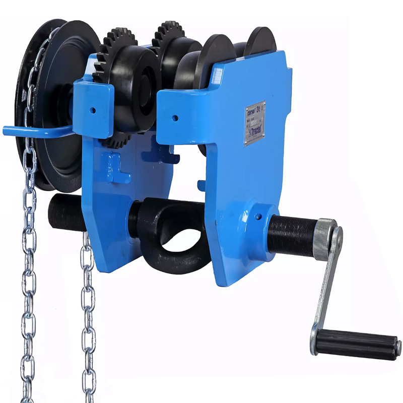 Carucior portpalan pentru profile tip I, 160-320mm, Tractel CORSO, sarcina 1t, deplasare cu lant