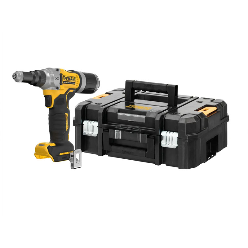 Pistol pentru nituri pop 4.8/6.0/6.4mm cu acumulatori 18V XR, in valiza TSTAK, SOLO, DeWalt  DCF414NT-XJ