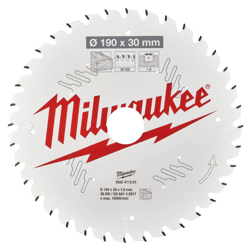 Panza pentru circular de mana 190x36ATB, Milwaukee CSB P W 