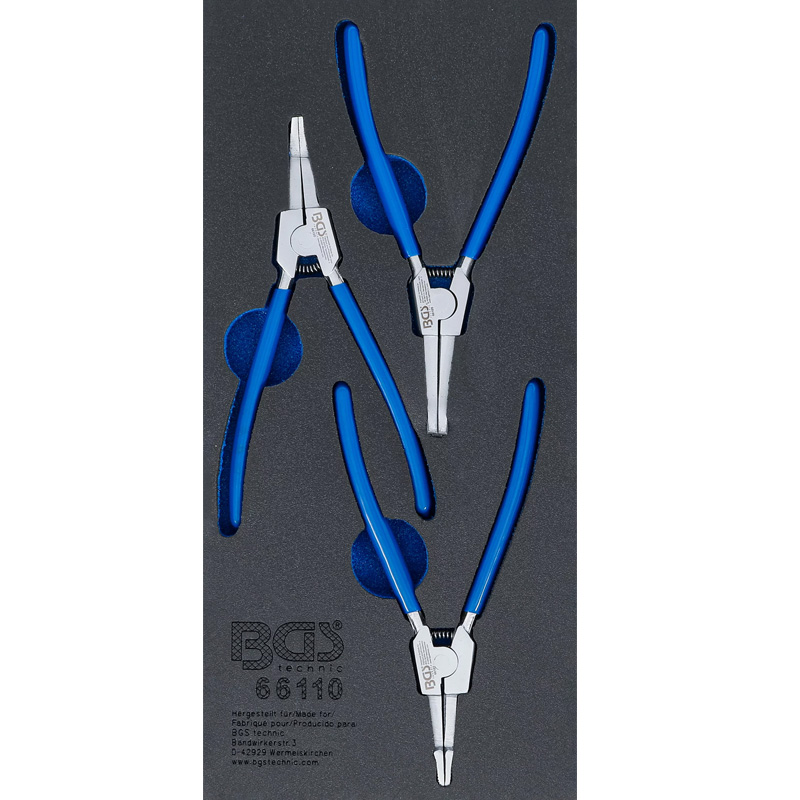 Organizator pentru carucior BGS, set 3 clesti pentru sigurante planetara, 1/3 sertar