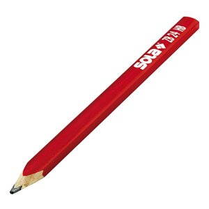 Creion tamplarie rosu, mina HB, 18 cm, Sola tip ZB 18