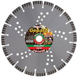 Disc diamantat GEPARD, pentru beton armat/piatra, 300x25.4 mm