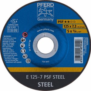 Disc pentru slefuire / polizare metal, 125 x 22.2 x 6 mm