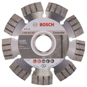 Disc diamantat pentru beton, 115x22.2 mm