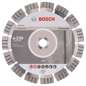 Disc diamantat BEST pentru beton, 230x22.2 mm