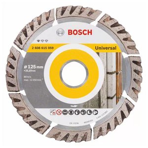 Disc diamantat Universal, pentru beton, 125x22.3 mm