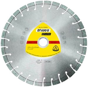 Disc diamantat DT600U Supra, pentru materiale de santier, 230x22.23 mm