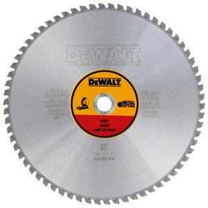 Disc pentru ferastrau circular pentru otel, 355 x 25.4 mm, 66 dinti, DeWalt Extreme
