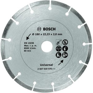 Disc diamantat Universal, pentru beton/tigla, 180x22.2 mm