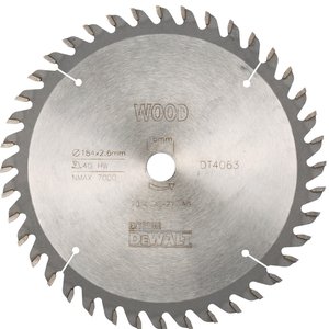 Disc (panza) pentru ferastrau circular, 184x16x2.6 mm, 40 dinti, pentru lemn, Dewalt tip Extreme DT4063-QZ